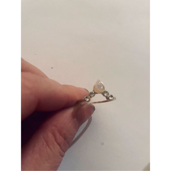 Gold white OPAL BOHO RING - Picture 5 of 5